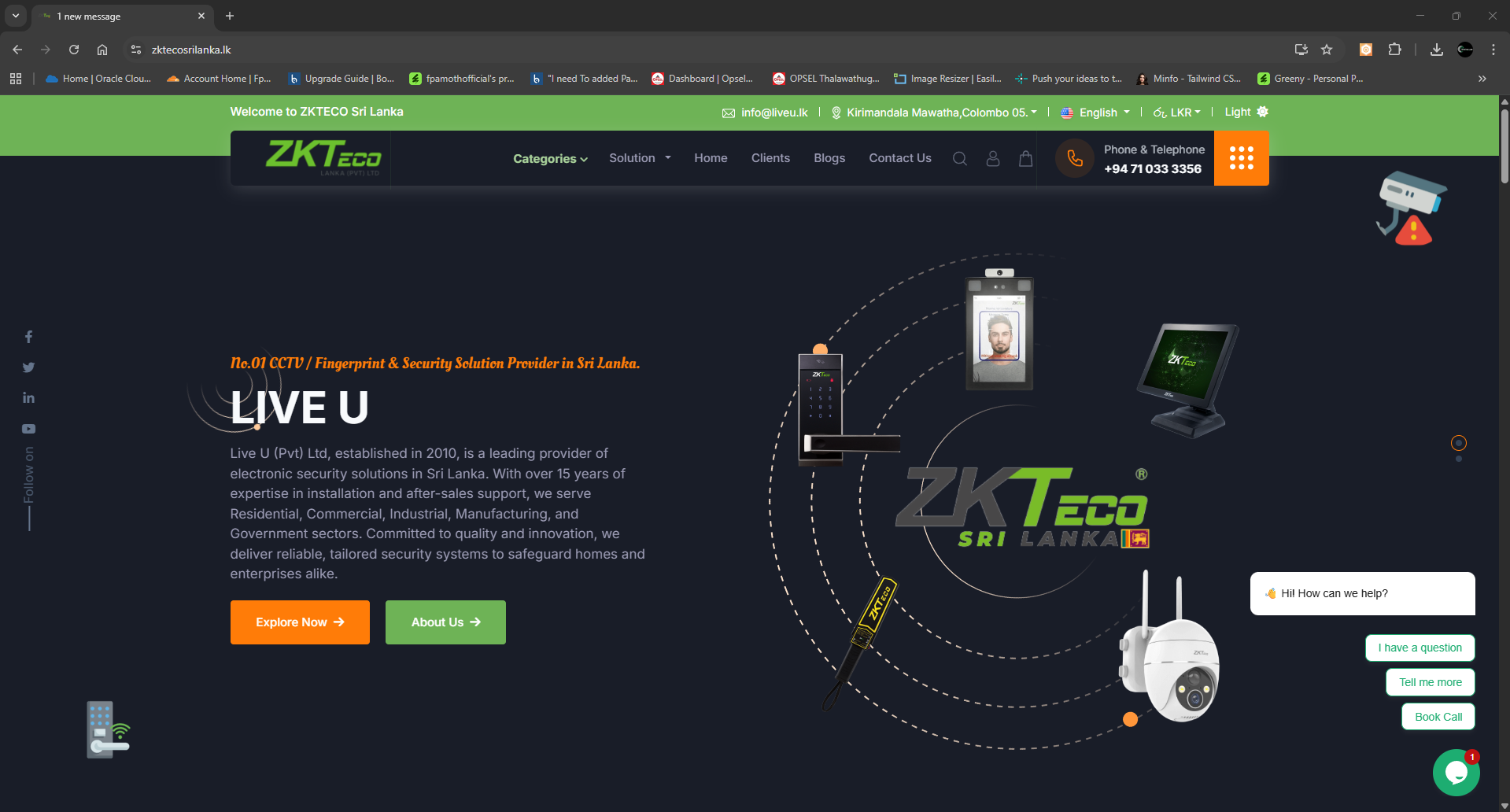 ZKTeco Sri Lanka - Web Site